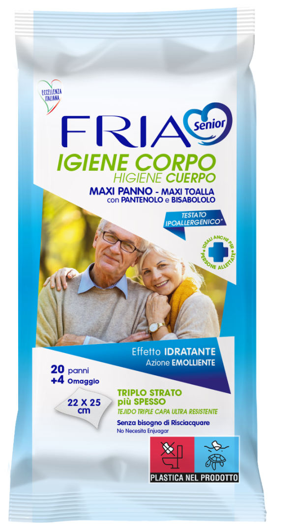 FRIA Senior Igiene Corpo - Salviette umide delicate 24pz.