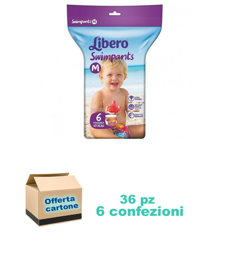 Libero Swimpants Mare Piscina Medium (10-16 Kg) - 6x6pz = 36 pannolini 2 Libero Swimpants Mare Piscina Medium (10-16 Kg) - 6x6pz = 36 pannolini - immagine 2