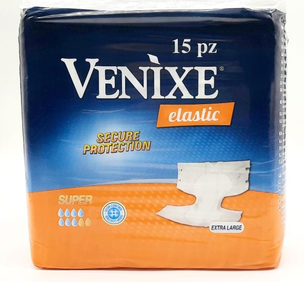 Venixe Elastic Pannolone Super (Extra Large) - 4x15pz = 60 pannoloni