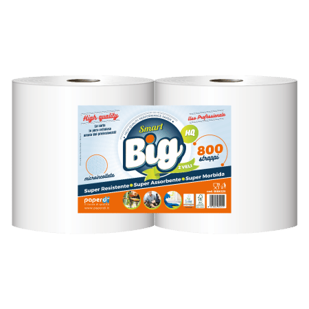 Carta Mani Lucart - Rotolo 3 Veli Extra Resistente | 800 Strappi, Effetto Tessuto - Foto 3