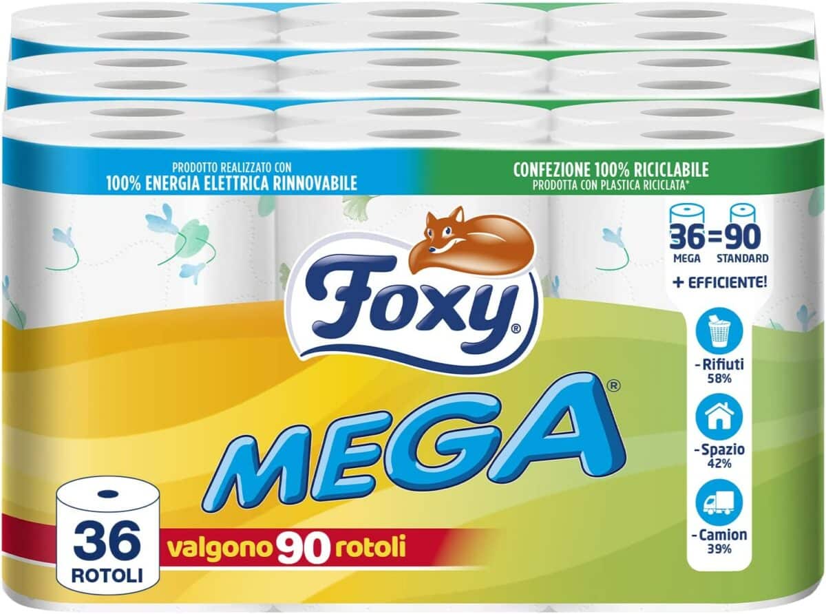 Foxy Mega Carta Igienica Maxi Rotolo - 3x12pz