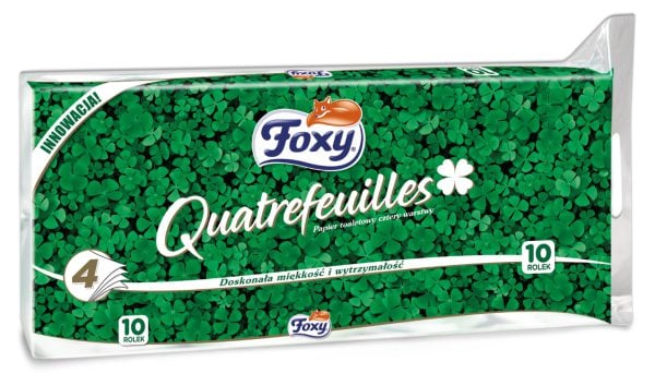 Foxy Quadrifoglio Carta Igienica Bianca 4 veli - 4x10pz = 40 rotoli
