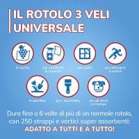 Foxy Tornado Bobinetta 3 Veli (250 strappi) - 8 Rotoli - immagine 3