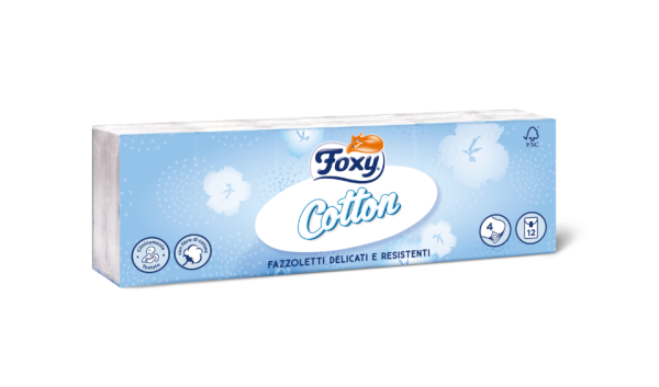 Foxy Cotton Fazzoletti 4 veli - 25x12pz = 300 pacchetti