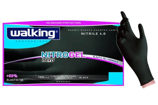 Walking Guanti NitroGel Nero (Small) - 100pz