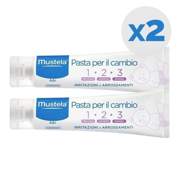 Mustela Pasta per il Cambio 1-2-3 - Offerta Bipacco, 2x100ml