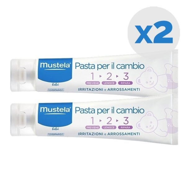 mustela pasta cambio 123 confezione doppia 2 x 100 ml