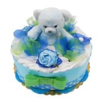 Torta Pannolini 1 Piano Blue Bear - immagine 3