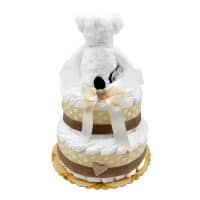Torta Pannolini 2 Piani Noopy Dog - immagine 2
