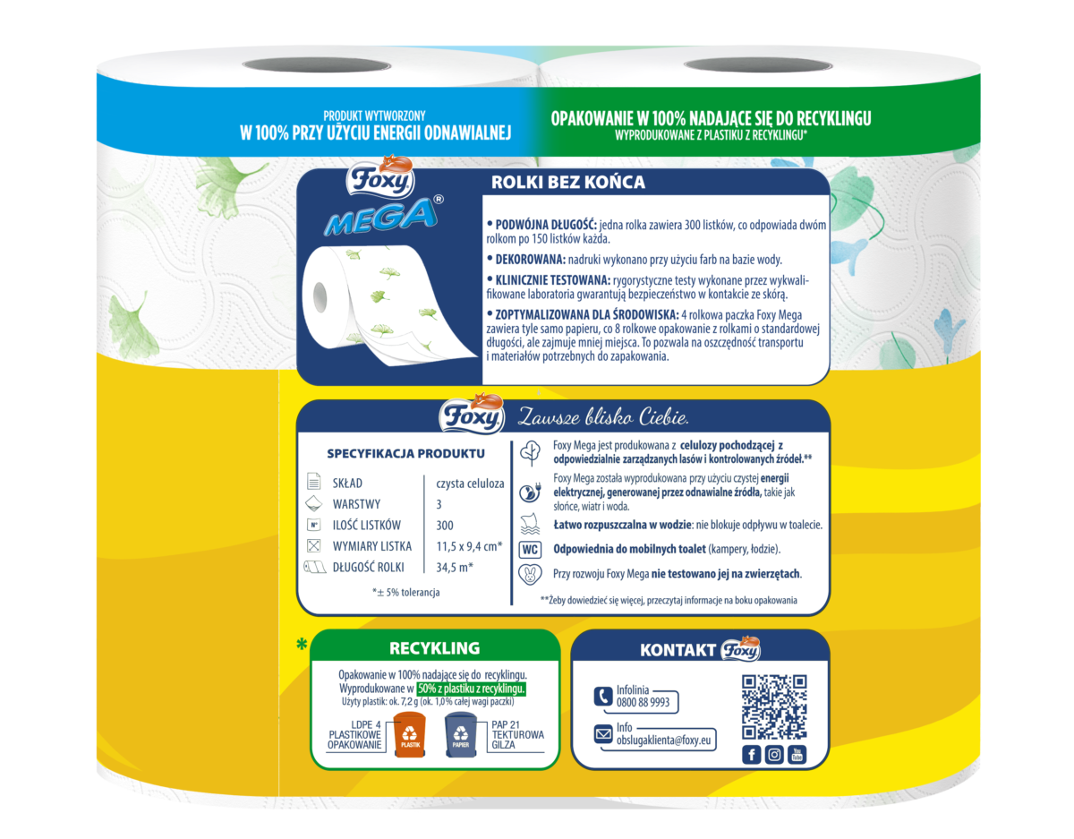 FOXY Carta Igienica MEGA 3 veli 14x4 Maxirotoli = Totale 56 Maxirotoli 2 FOXY Carta Igienica MEGA 3 veli 14x4 Maxirotoli = Totale 56 Maxirotoli - immagine 2