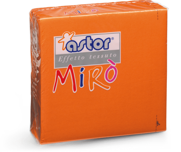 MIRO' Tovaglioli 38x38 2 veli Microgoffrati Arancio 40 pz.