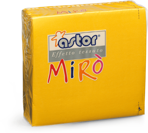 MIRO' Tovaglioli 38x38 2 veli Microgoffrati Gialli 40 pz.