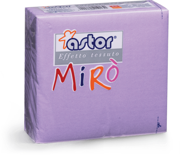 MIRO' Tovaglioli 38x38 2 veli Microgoffrati Lilla 40 pz.