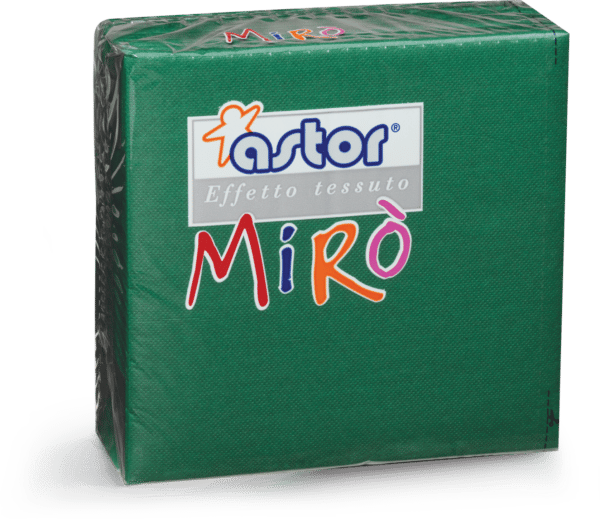 MIRO' Tovaglioli 38x38 2 veli Microgoffrati Verde Foresta 40 pz.