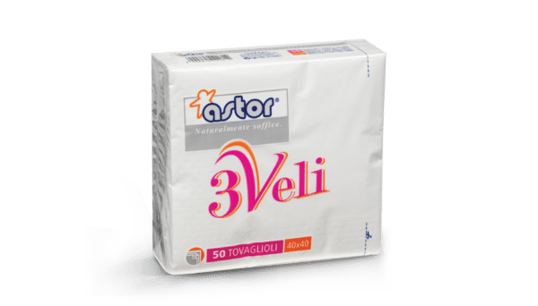 ASTOR Tovaglioli 3 veli 40x40 confezione da 50 pz.