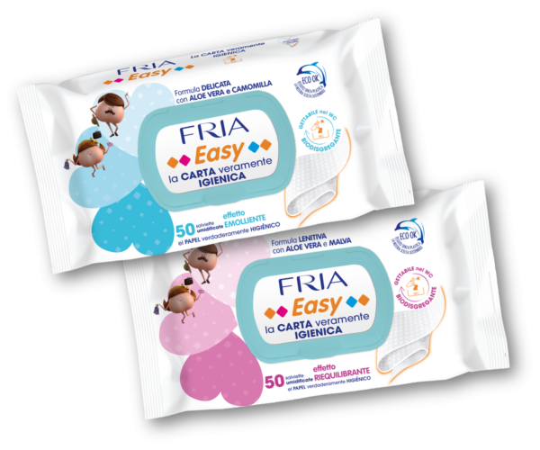FRIA EASY Carta Igienica in Salviette Umidificate Biodegradabili 50 pz.