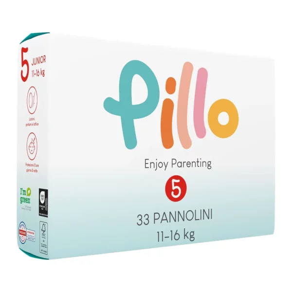 PILLO Pannolini ENJOY Taglia JUNIOR 11-16 KG. 33 Pz. (4 x 33 = 132 Pannolini)