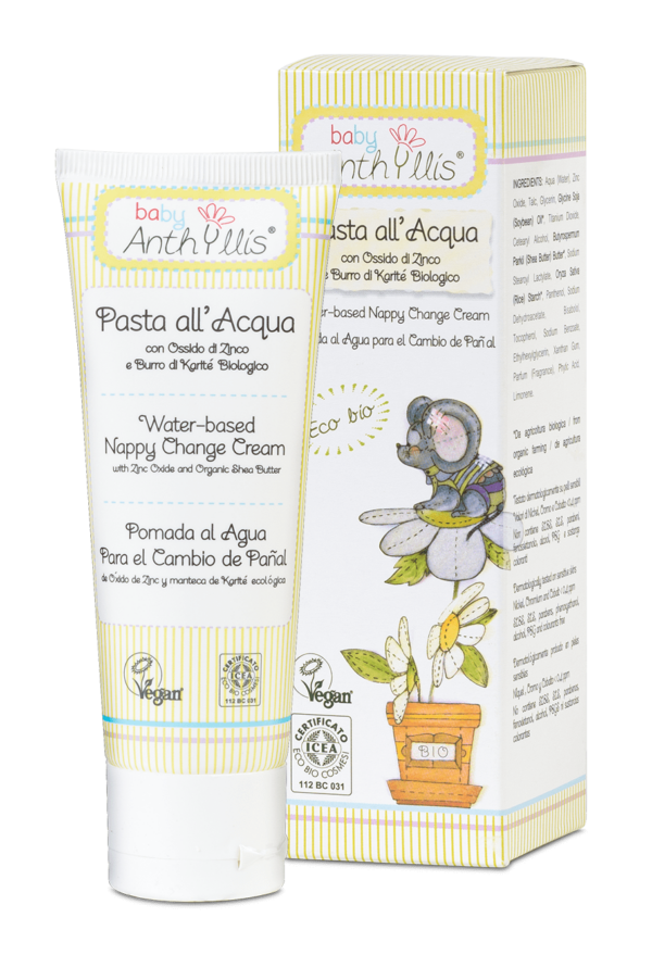 BABY ANTHYLLIS Pasta all' Acqua con Ossido di Zinco e Burro di Karitè Bio  75 ml.