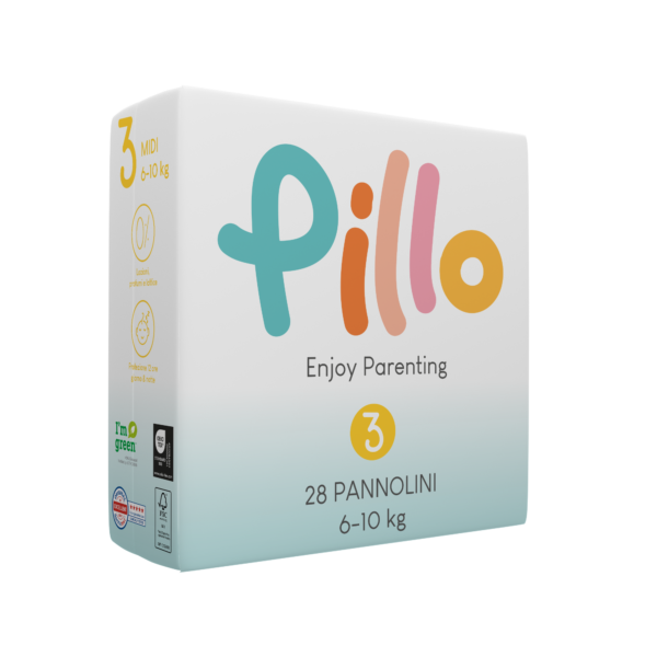 PILLO Pannolini ENJOY Taglia MIDI 6-10 Kg. 28 pz. ( 6x28 = 168 pannolini )