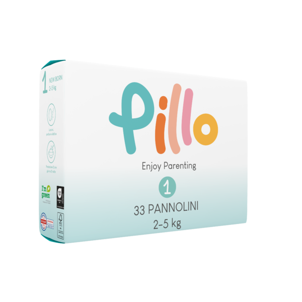 PILLO Pannolini ENJOY Taglia New Born 2-5 Kg. 33 pz. (12x33 = 396 pannolini)