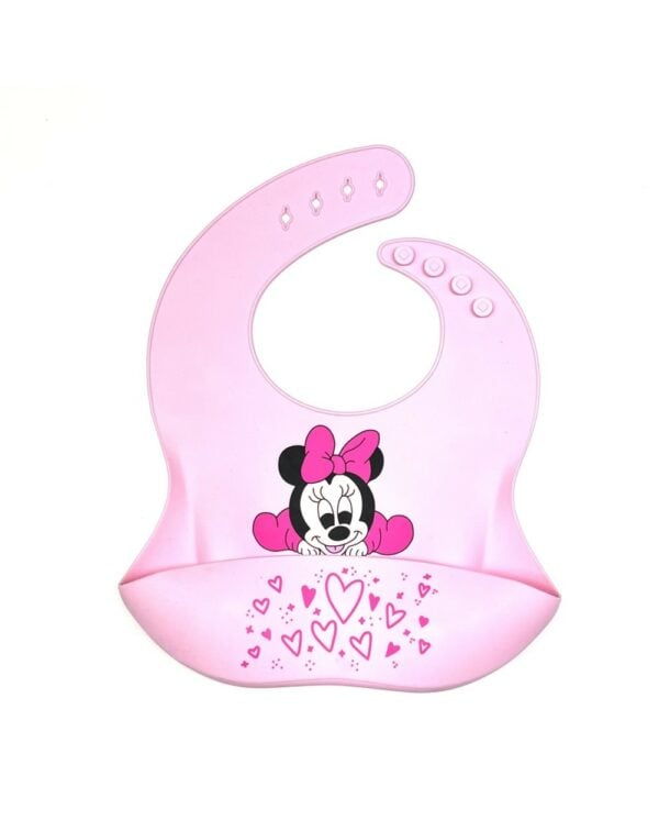 Bavaglino in Silicone Minnie Rosa