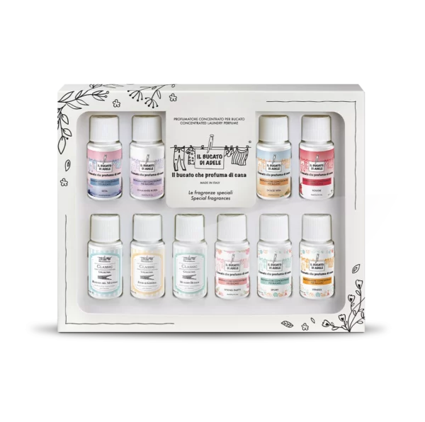 Il Bucato di Adele Profumatori Bucato Cofanetto 10 fragranze da 20 ml.
