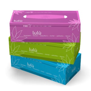LULU' Veline 2 veli 150 pz. ( 18 conf. x cartone MISTO NEI 3 COLORI )