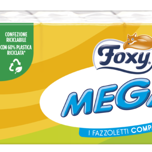 FOXY Fazzoletti MEGA 4 VELI Compatti 10 pz. ( 24 conf. x 10 pz. = 240 pacchettini )